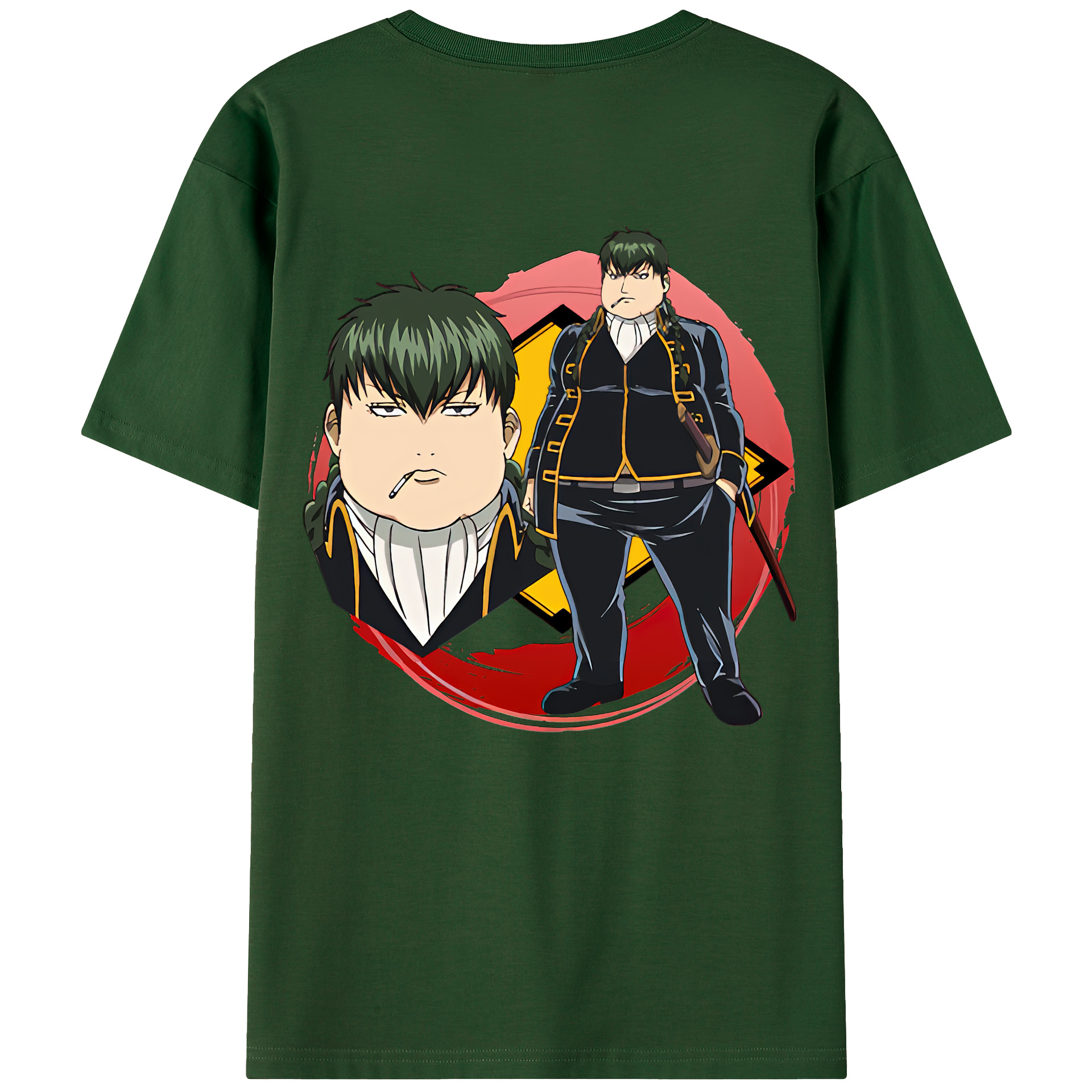 （画像用） ぎんたま 坂田銀時（さかたぎんとき） 神楽 志村新八（しむら しんぱち） GINTAMA Sakata Gintoki Kagura Shimura Shinpachi 綿100％半袖Tシャツ（背面プリント）